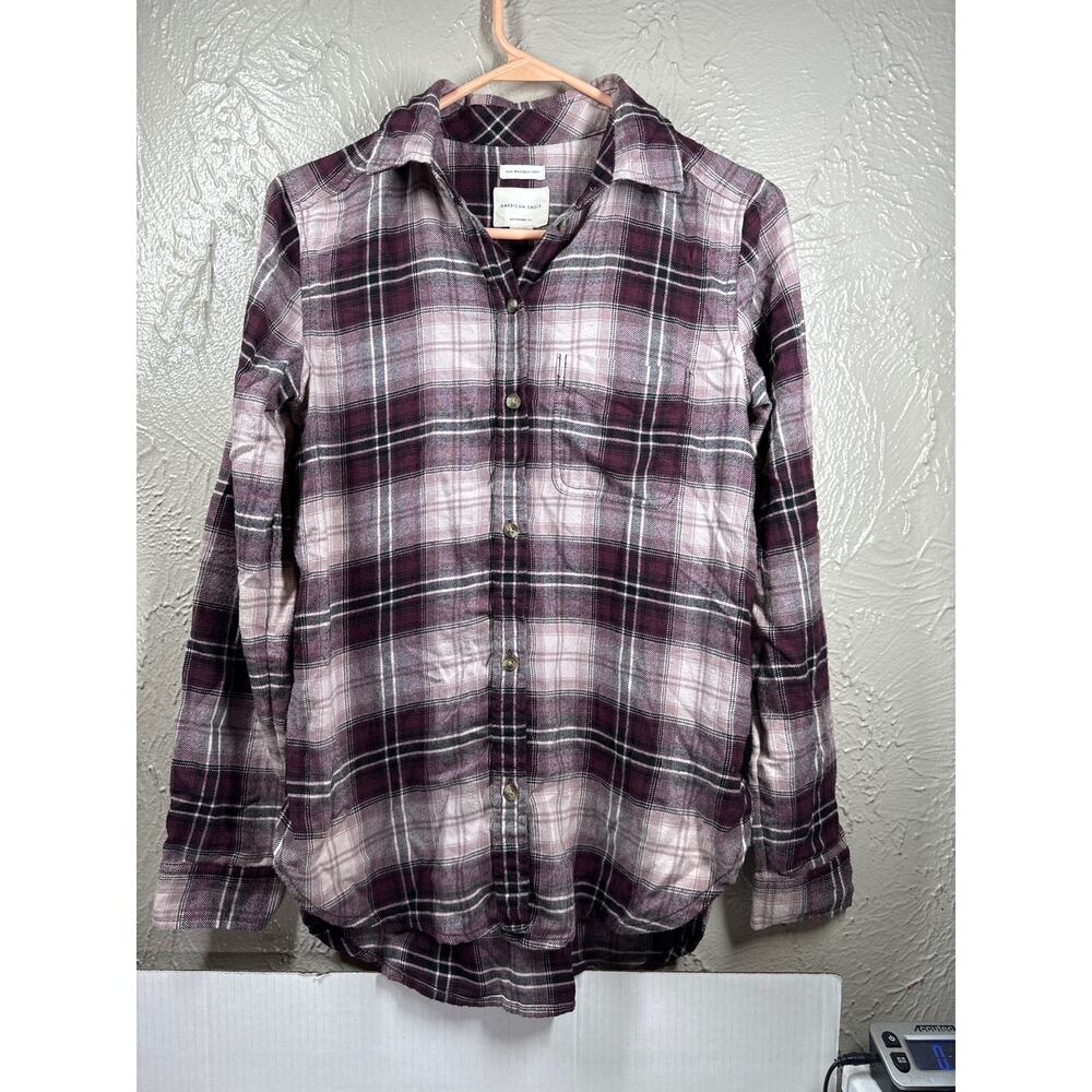 American Eagle Outfitters Ahh-Mazingly Soft Flannel Classic Fit Purple‎ Size XS
